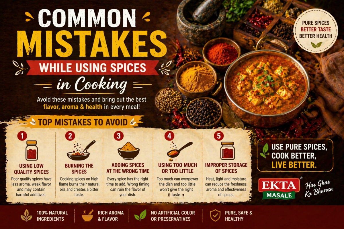 Common Mistakes While Using Spices in Cooking
